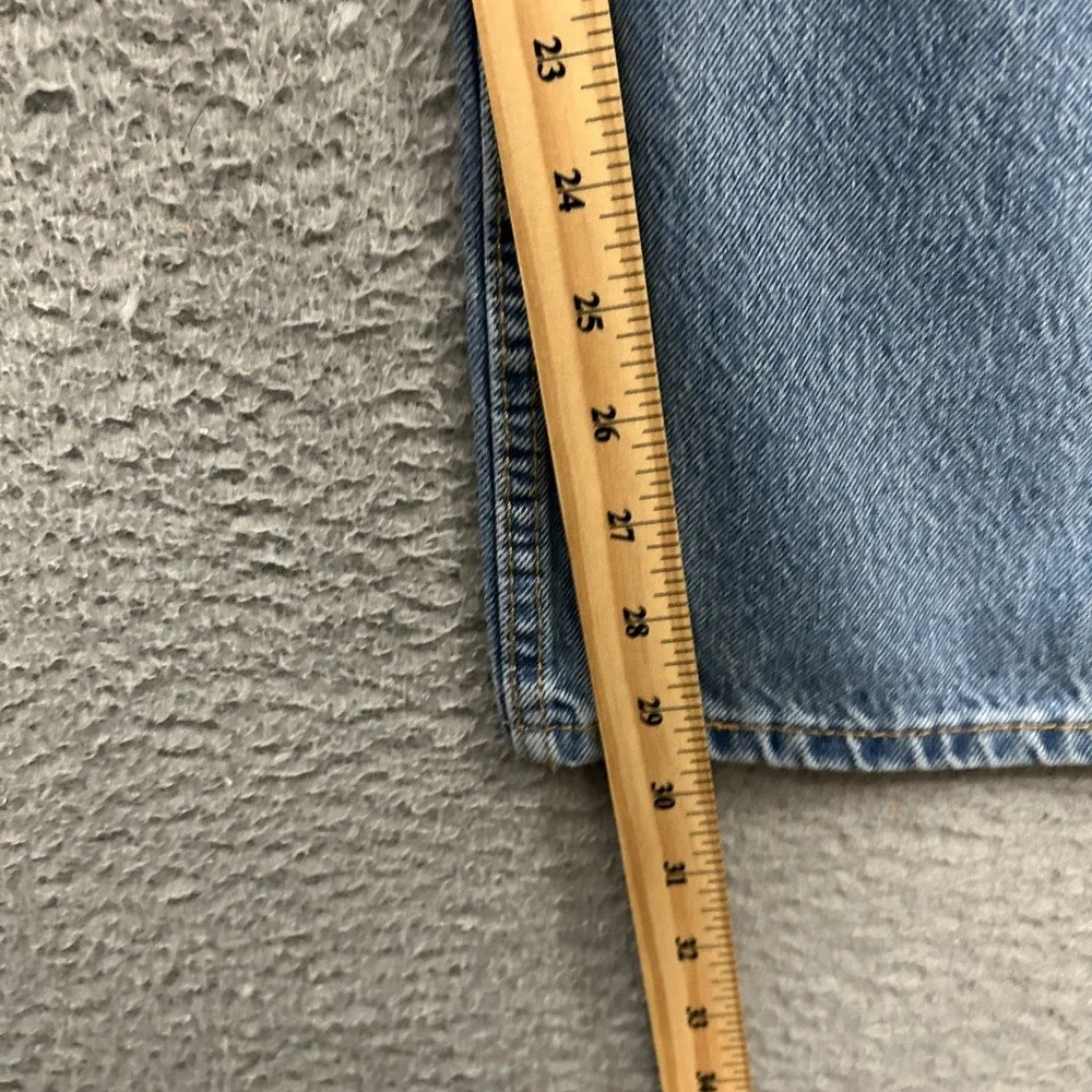 Levis Jeans Mens 36x30 Blue Denim 513 Slim Straight Stretch American Light Wash